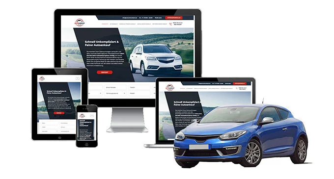 Ankaufseite mobil – Autoankauf Weißenburg i.Bay. mit rotem PKW